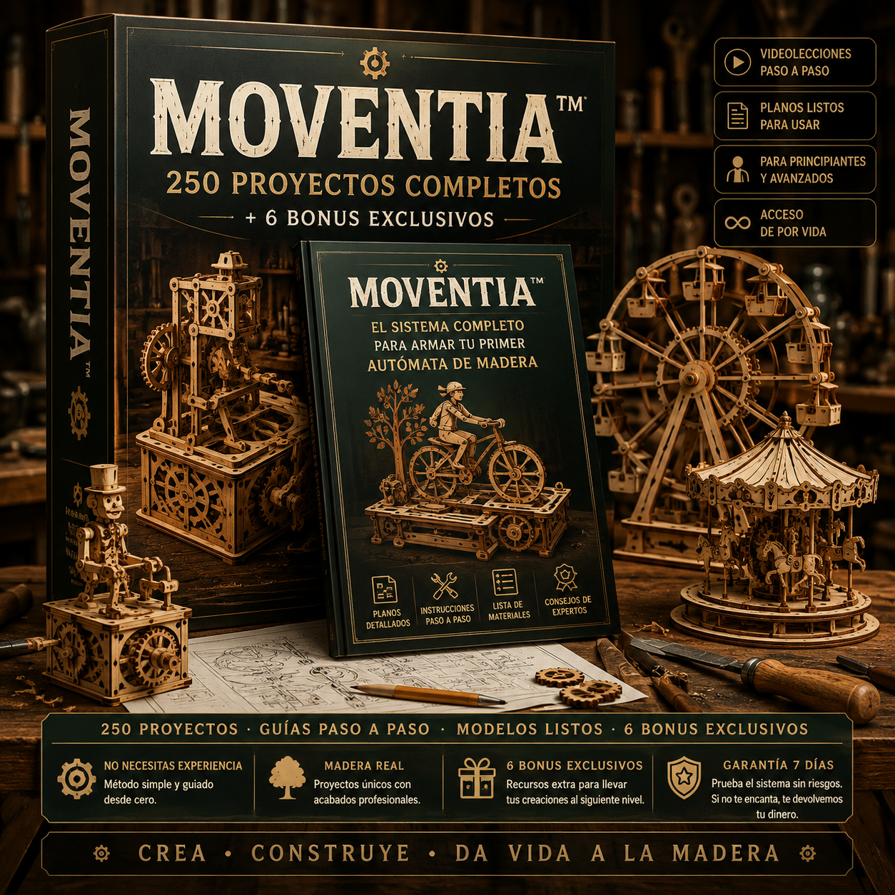 MOVENTIA 250 Proyectos de Autómatas de Madera