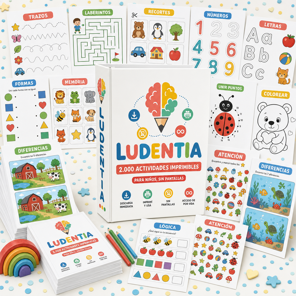 LUDENTIA — 2.000 actividades imprimibles para niños