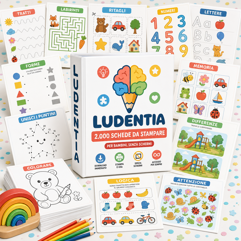 LUDENTIA — 2.000 schede da stampare per bambini